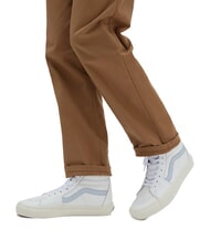 VANS SK8-HI  Leather sneakers premium leather halogen blue - Unisex shoes - 4