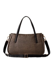 BORBONESE CAHIER  Shoulder shopper, with shoulder strap OP / NATURAL / BLACK - Women’s Bags - 3