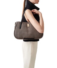 BORBONESE CAHIER  Shoulder shopper, with shoulder strap OP / NATURAL / BLACK - Women’s Bags - 5