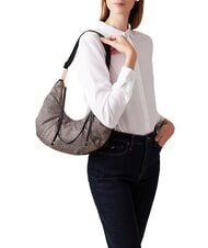 BORBONESE FOLD  Soft shoulder bag OP / NATURAL / BLACK - Women&rsquo;s Bags - 5