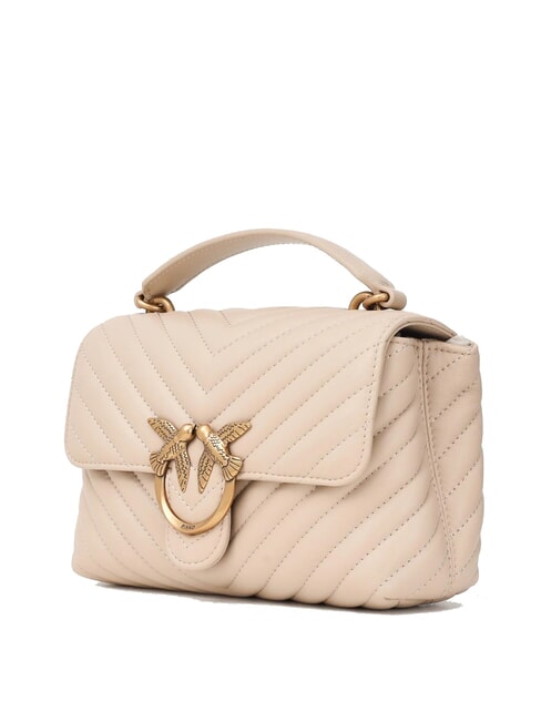 LOVE LADY PUFF Mini hand bag, with shoulder strap beige-smoky gray-antique gold - Women&rsquo;s Bags