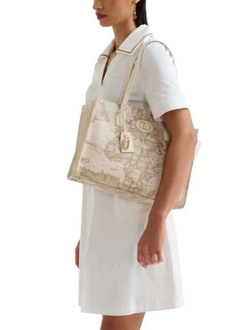 SAND SAFARI GEO Shoulder shopping bag raffia - Women’s Bags