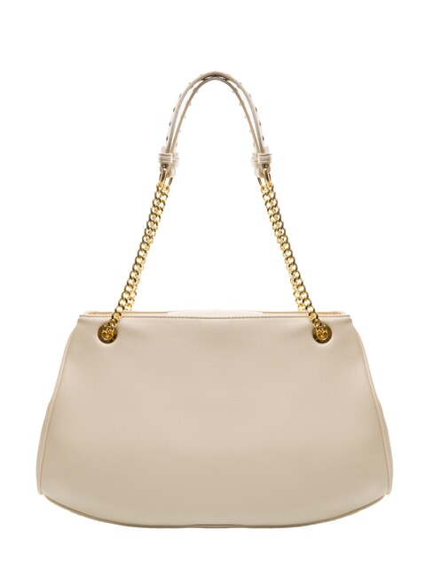 GISELLE Shoulder bag with metal logo beige - Women&rsquo;s Bags