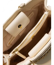 BRACCIALINI GISELLE Tote bag with metal logo beige - Women’s Bags - 5