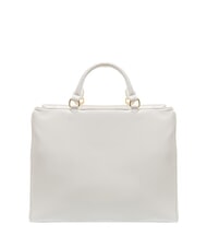 BRACCIALINI GISELLE Tote bag with metal logo white - Women’s Bags - 4