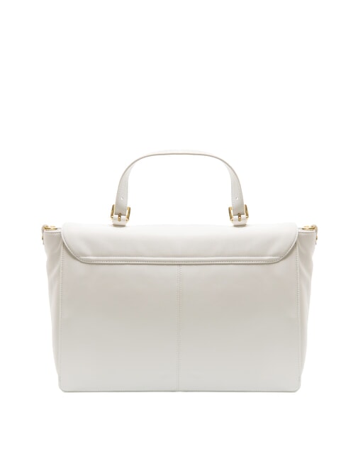 GRETA Leather briefcase bag with shoulder strap white - Women’s Bags