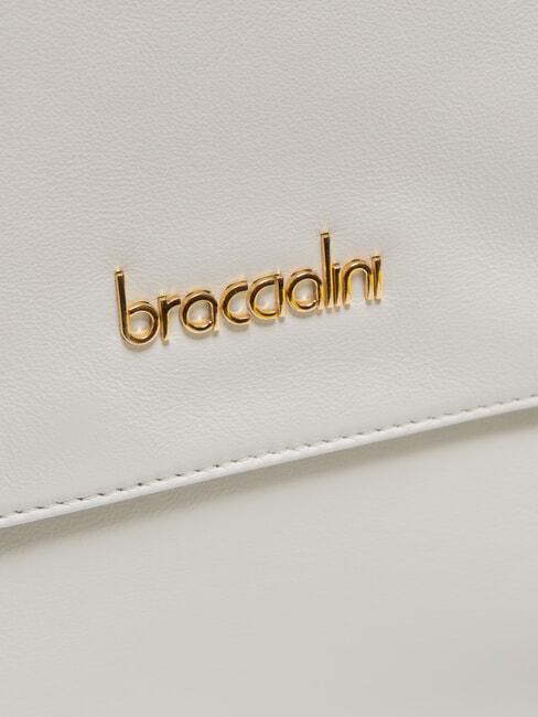 GRETA Leather briefcase bag with shoulder strap white - Women’s Bags