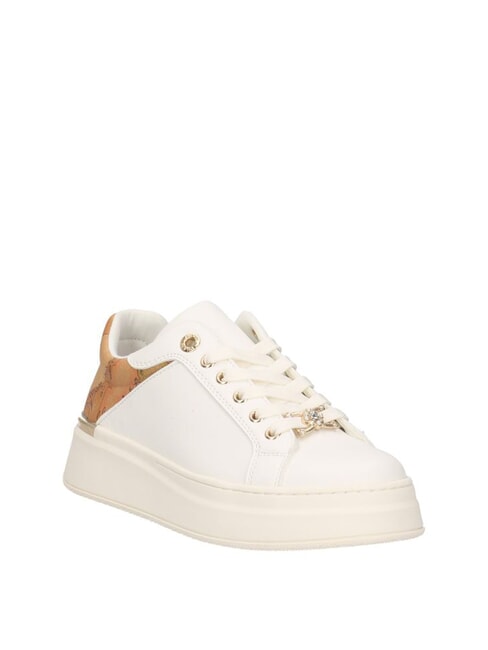 GEO JUNIOR Sneakers with jewel laces White / Geo Beige - Women’s shoes