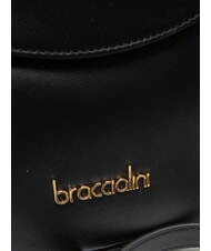 BRACCIALINI SOFIA Leather handbag with little flowers black - Women’s Bags - 3