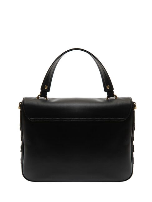 SOFIA Leather handbag with little flowers black - Women’s Bags