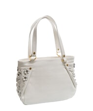 BRACCIALINI SOFIA Leather shoulder bag with little flowers white - Women&rsquo;s Bags - 2