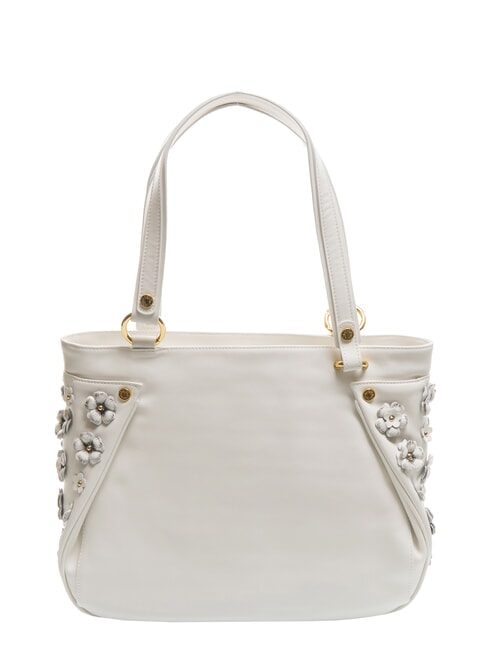 SOFIA Leather shoulder bag with little flowers white - Women&rsquo;s Bags