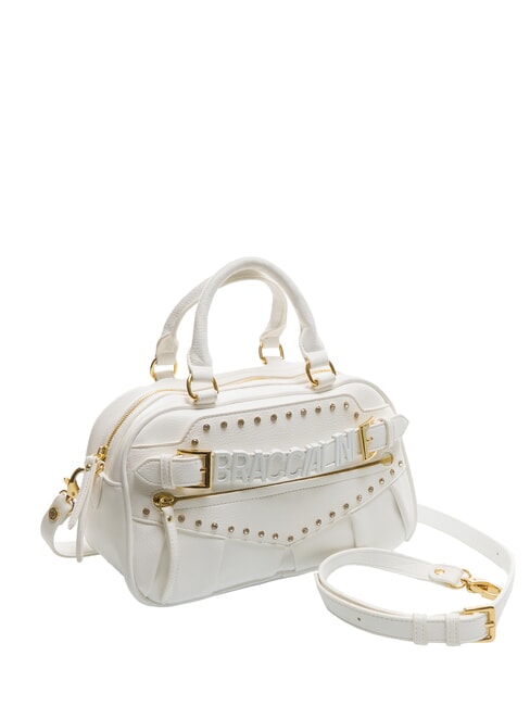 GISELLE Metallic logo trunk bag white - Women’s Bags
