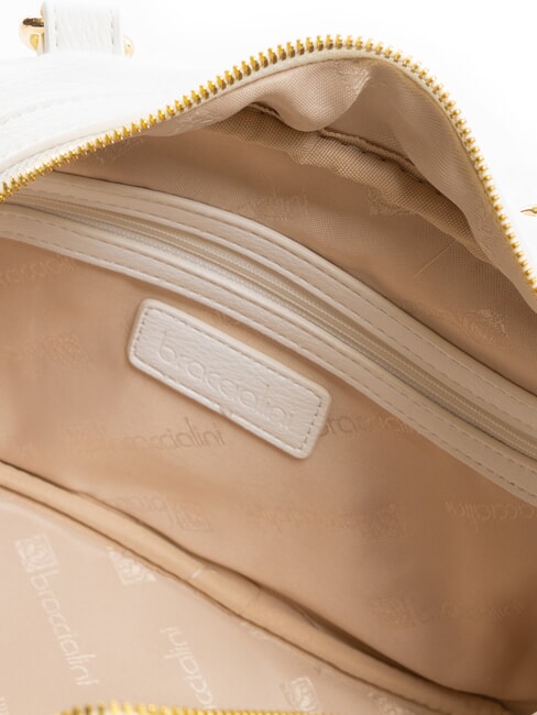 GISELLE Metallic logo trunk bag white - Women’s Bags