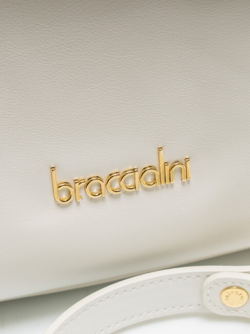 NORA Leather satchel bag with buckles white - Women&rsquo;s Bags