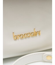 BRACCIALINI NORA Leather satchel bag with buckles white - Women&rsquo;s Bags - 3