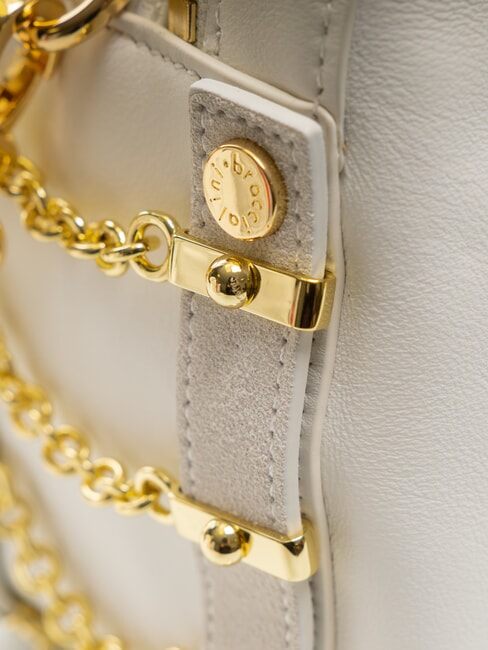 NORA Leather satchel bag with buckles white - Women&rsquo;s Bags