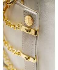 BRACCIALINI NORA Leather satchel bag with buckles white - Women&rsquo;s Bags - 4