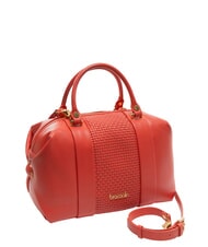 BRACCIALINI NAOMI Leather woven trunk bag red - Women’s Bags - 2