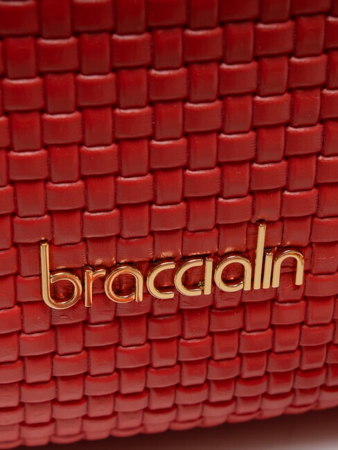 NAOMI Leather woven trunk bag red - Women’s Bags