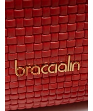 BRACCIALINI NAOMI Leather woven trunk bag red - Women’s Bags - 3