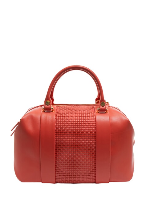 NAOMI Leather woven trunk bag red - Women’s Bags
