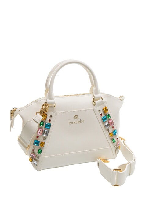 STONES Trunk bag with colored stones white - Women&rsquo;s Bags