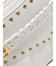BRACCIALINI GISELLE Shoulder bag with logo and studs white - Women’s Bags - 4