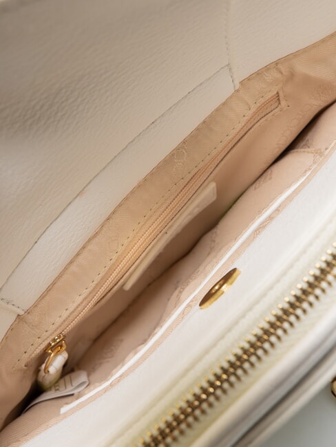 GISELLE Shoulder bag with logo and studs white - Women’s Bags