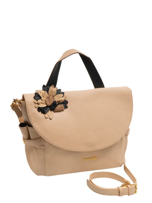SOFIA Leather Handbag with Flower beige - Women&rsquo;s Bags