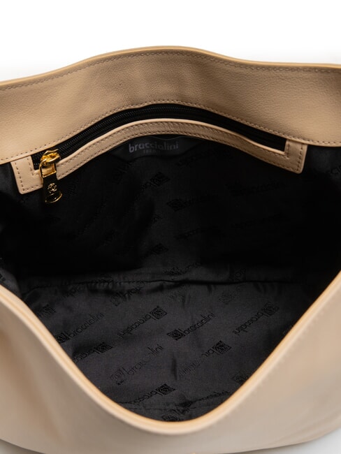 SOFIA Leather Handbag with Flower beige - Women&rsquo;s Bags