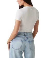 GUESS SS CN TRIANGLE Floral triangle logo t-shirt - T-shirt