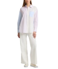 GUESS JEANS LS OVERSIVE POCKETS Loose striped shirt striped multi-colored - Shirts - 4