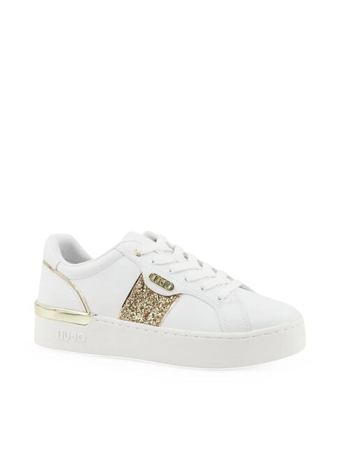 SILVIA 906 Sneakers with glitter band glitter white/gold - Women’s shoes
