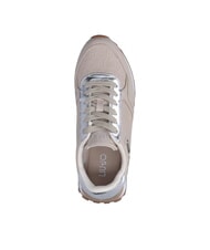 LIUJO EVELYN 915 Sneakers with logo inserts beige/silver - Women’s shoes - 6