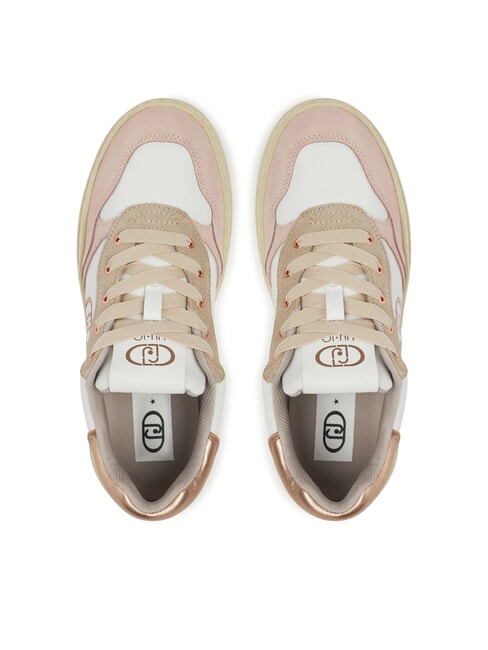 ME 03 Snakers in leather and suede nude/whi/pea - Women’s shoes