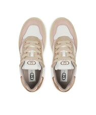 LIUJO ME 03 Snakers in leather and suede nude/whi/pea - Women’s shoes - 4