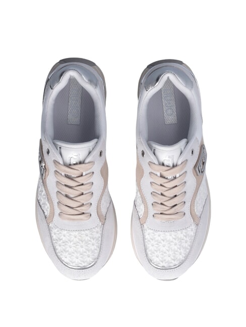 MAXI WONDER 73 Sneakers with floral inserts off white - Women’s shoes