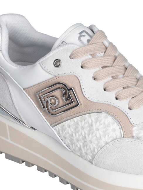 MAXI WONDER 73 Sneakers with floral inserts off white - Women’s shoes