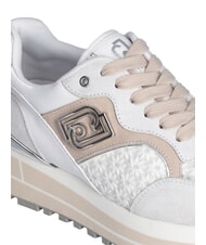 LIUJO MAXI WONDER 73 Sneakers with floral inserts off white - Women’s shoes - 5