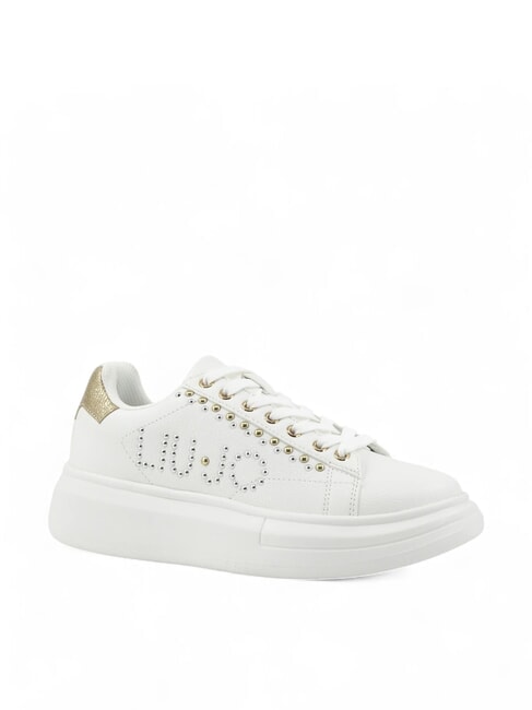 BABOL 02 Platform sneakers with studs white / light gold - Women’s shoes