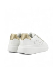 LIUJO BABOL 02 Platform sneakers with studs white / light gold - Women’s shoes - 4