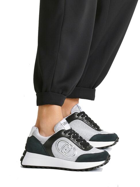 LOLO 17 Glitter Sneakers lurex off black - Women’s shoes