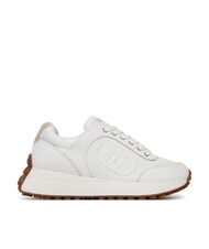 LIUJO LOLO 17 Leather sneakers with pearl logo white - Women’s shoes - 2
