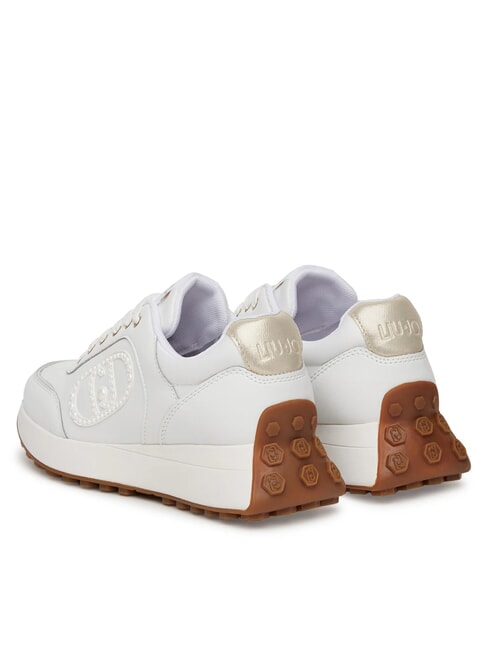 LOLO 17 Leather sneakers with pearl logo white - Women’s shoes