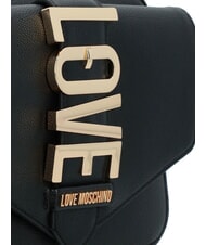 LOVE MOSCHINO VERTICAL LOGO Mini Shoulder Bag Black - Women’s Bags - 3