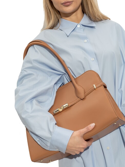 GOCCIA Leather shoulder bag brandy - Women’s Bags
