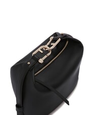 FURLA NUVOLA M Double portability leather bag Black - Women’s Bags - 6