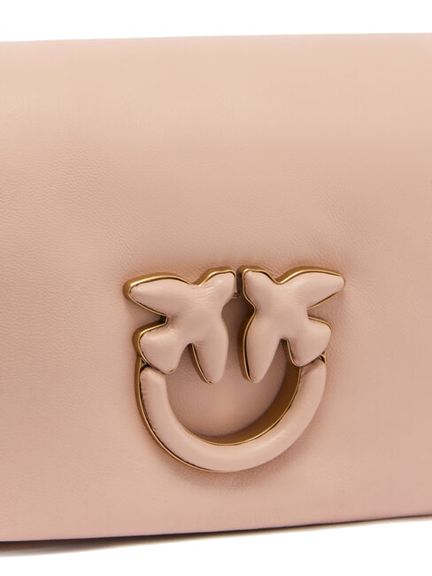 LOVE CLICK PUFF Mini leather shoulder bag block color powder - Women&rsquo;s Bags