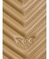 PINKO LOVE CLICK CLASSIC Quilted leather backpack plantation-antique gold - Women’s Bags - 4